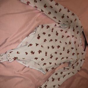 Long sleeve floral body suit